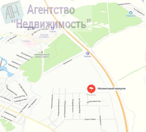 Земельный участок по переулку Малахитовый Ленинск-Кузнецкий