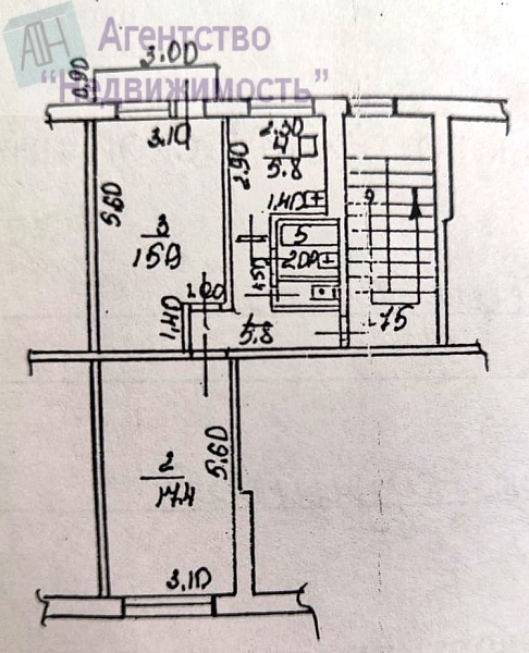 Двухкомнатная квартира по пр. Ленина, д. 63/4